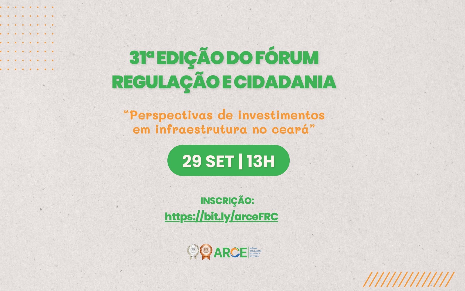 Arce debaterá perspectivas de investimentos em infraestrutura na 31° edição do Fórum Regulação e Cidadania