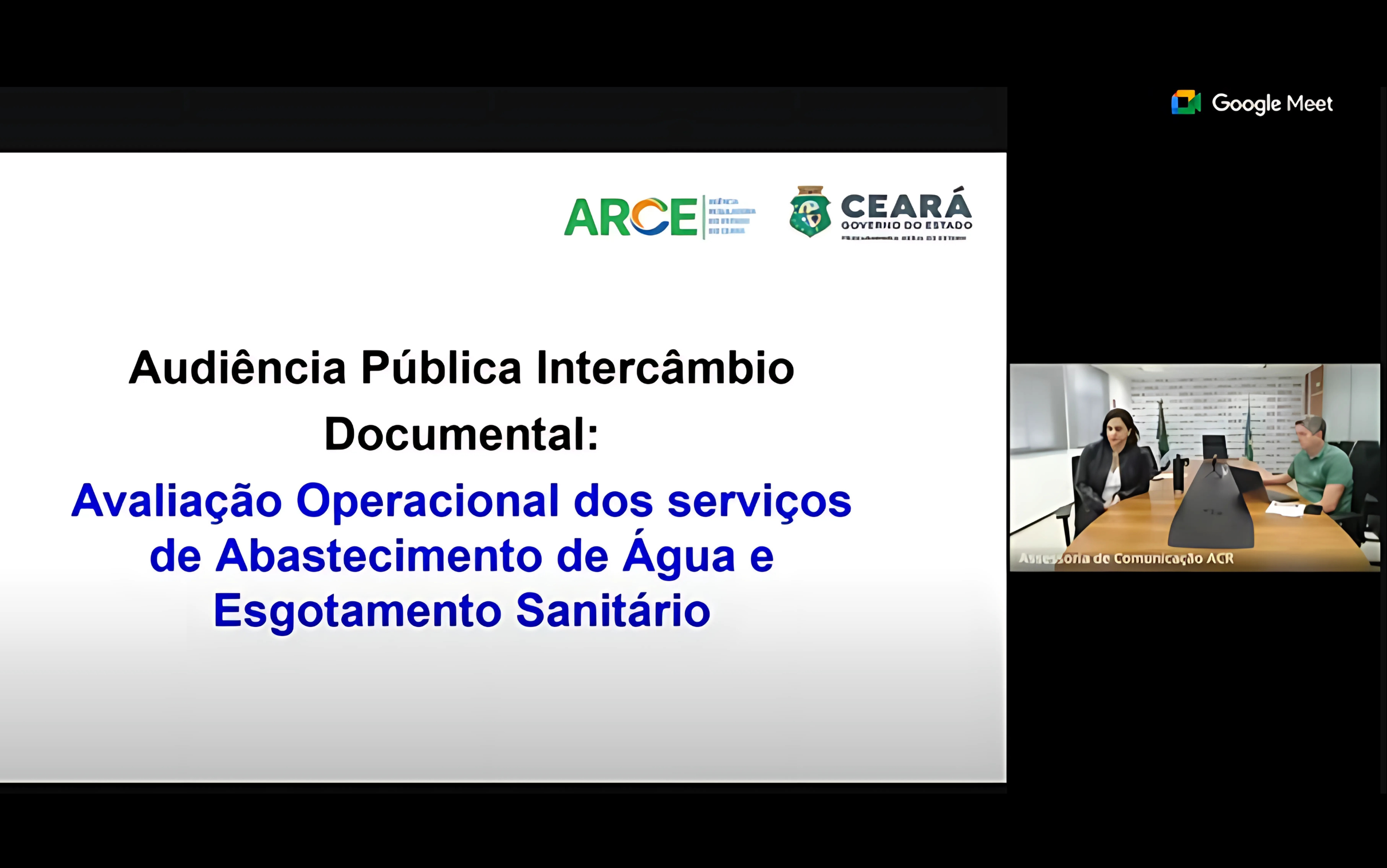 Arce realiza reunião virtual sobre avaliação operacional dos serviços de água e esgoto